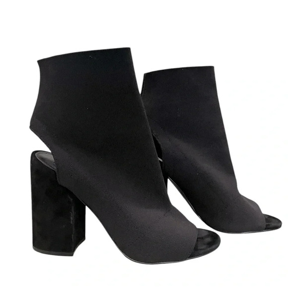 Steve Madden Womens Ferris Fabric Peep Toe Ankle
Fashion Boots, Black (Size 8.5) - Picture 1 of 7